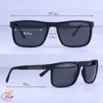 عینک آفتابی مورل مردانه مشکی فریم مستطیل پلاریزه D2425P/1 - Image 2