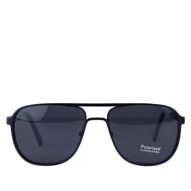 NO-NAME-Sunglasses-code-7019.21.webp عینک آفتابی فریم خلبانی فلزی مشکی پلاریزه 7019/2 - Image 1