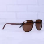 عینک آفتابی فریم فلزی قهوه ای پلاریزه 7019/3 - Image 4