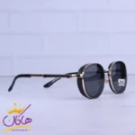 عینک آفتابی زنانه فریم فلزی گرد طلایی 52017/1 - Image 4