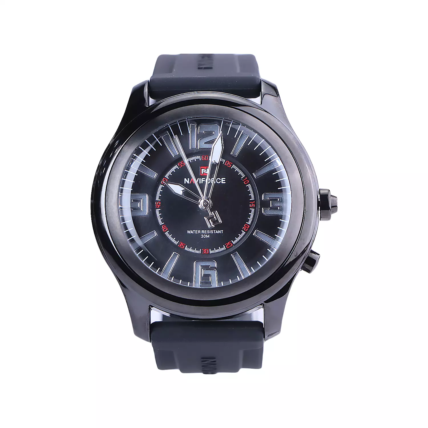 Naviforce-Watch-Code-G-9256.11.webp ساعت مچی نیوی فورس مردانه بند رابر مشکی G 9256/1 - Image 1