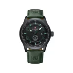 ساعت مچی نیوی فورس مردانه چرم سبز قاب مشکی NF 9229/6