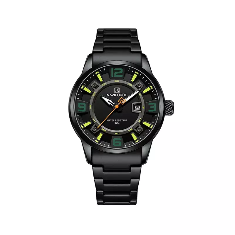 Naviforce-watch-code-8044.11.webp ساعت مچی عقربه ای نیوی فورس مردانه فلزی مشکی 8044/1 - Image 1