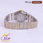 ساعت اومگا زنانه فلزی نقره ای طلایی کد 90912815/1 - Image 5
