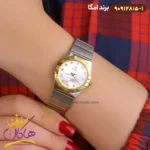 ساعت اومگا زنانه فلزی نقره ای طلایی کد 90912815/1 - Image 4