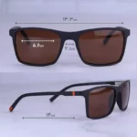 عینک آفتابی اوگا پلاریزه فریم مستطیل عدسی قهوه ای 78020/4 - Image 2