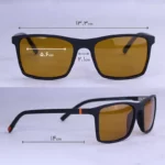 عینک آفتابی اوگا پلاریزه فریم مستطیل عدسی قهوه ای 78020/7 - Image 2