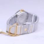 ساعت مچی امگا زنانه فلزی نقره ای طلایی صفحه آبی 88988005/11 - Image 3