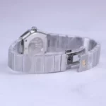 ساعت مچی امگا زنانه فلزی نقره ای صفحه مشکی 66900666/10 - Image 2