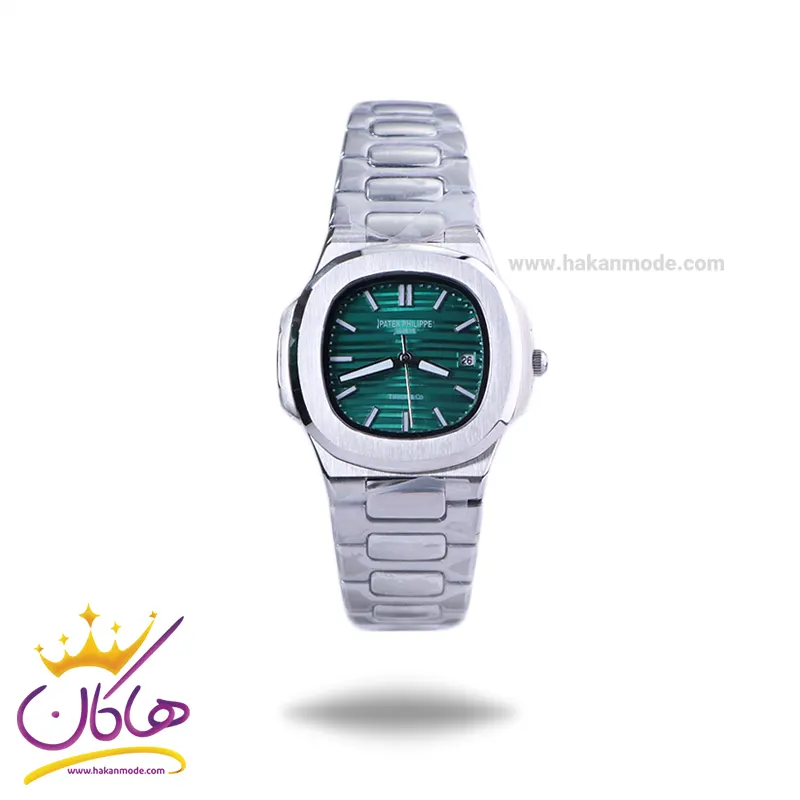 Patek-philippe-geneve-watch-code-M-8058.221.webp ساعت مچی پتک فیلیپ زنانه فلزی صفحه سبز M 8058/22 - Image 1