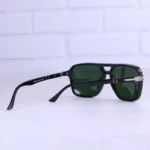 دسته عینک آفتابی پرسول مردانه مشکی شیشه سبز P03277/2