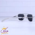 عینک آفتابی مردانه سفید شیشه مشکی P 10-10/2 - Image 4