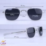 عینک آفتابی مردانه سفید شیشه مشکی P 10-10/2 - Image 2