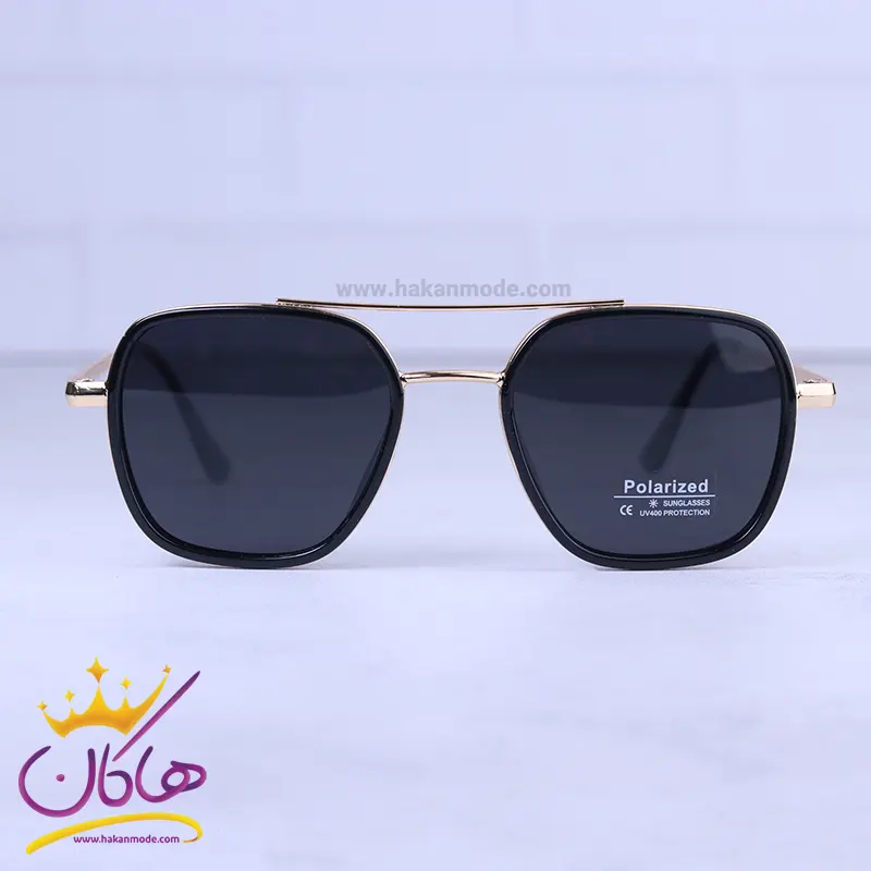 Polarized-highcopy-sunglasses-code-P-10-15.21.webp عینک آفتابی مردانه مشکی طلایی P 10-15/2 - Image 1