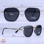 عینک آفتابی مردانه مشکی طلایی P 10-15/2 - Image 2