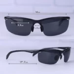 عینک آفتابی پلیس مردانه آلومینیوم مشکی نیم فریم 8760/1 - Image 2