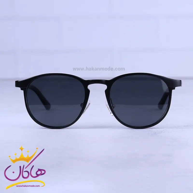 Police-sunglasses-code-6112.11.webp عینک آفتابی مردانه پلیس آلومینیوم مشکی فریم گرد 6112/1 - Image 1