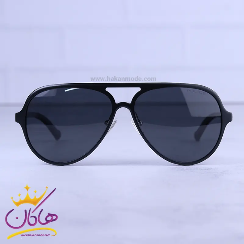 Police-sunglasses-code-8560.11.webp عینک آفتابی پلیس مردانه آلومینیومی مشکی خلبانی 8560/1 - Image 1