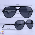 عینک آفتابی پلیس مردانه آلومینیومی مشکی خلبانی 8560/1 - Image 2