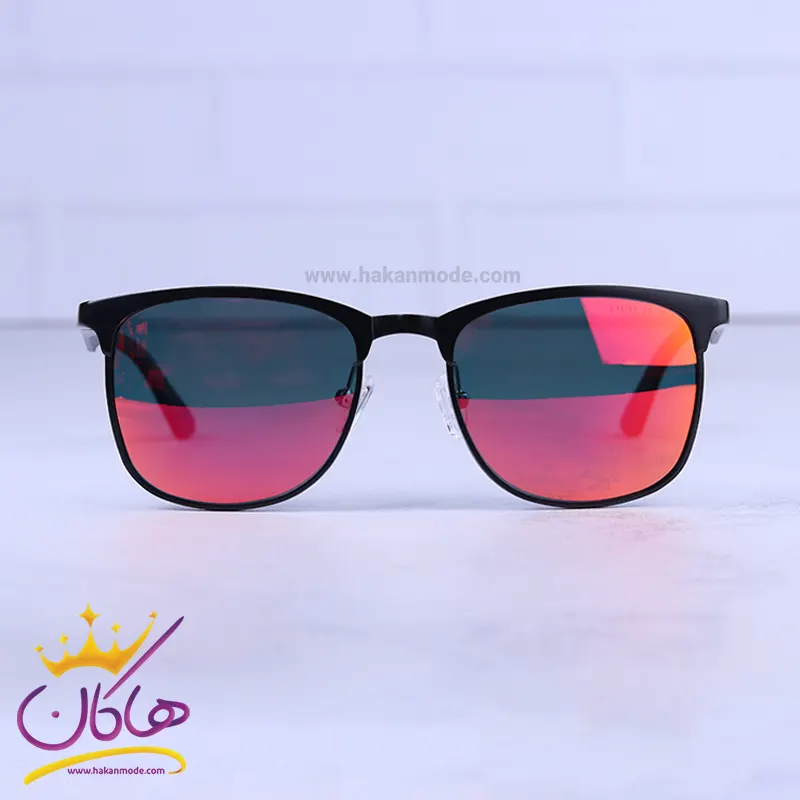 Police-sunglasses-code-86511.webp عینک آفتابی پلیس مردانه آلومینیوم شیشه جیوه ای قرمز 8651/1 - Image 1