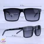 عینک آفتابی مردانه پورشه مشکی p 8659/3 مربعی - Image 2