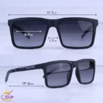 عینک آفتابی مردانه پورشه مشکی مات p 8659/4 مربعی - Image 2