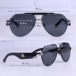 ابعاد عینک آفتابی میباخ مردانه مشکی فریم خلبانی 72398/1