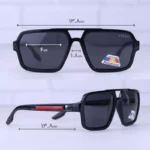 عینک آفتابی مردانه پرادا فریم مربع مشکی P 8304/2 - Image 2