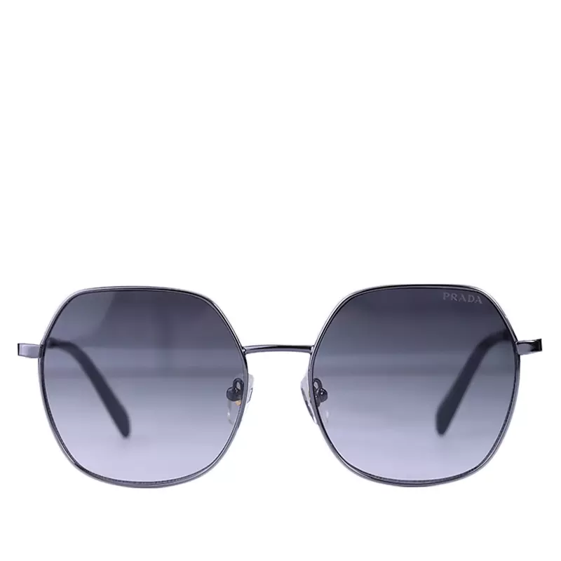 Prada-Sunglasses-code-PR59Z.31.webp عینک آفتابی پرادا زنانه فریم فلزی گرد طوسی PR 59Z/3 - Image 1