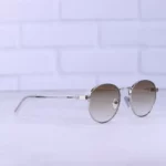 عینک آفتابی پرادا زنانه فریم گرد نقره ای PR B52S/1 - Image 4