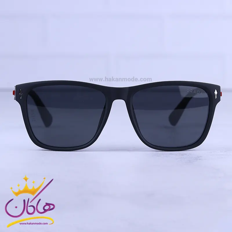 Prada-sunglasses-code-P-3312.11.webp عینک آفتابی پرادا مردانه فریم مستطیل مشکی p 3312/1 - Image 1