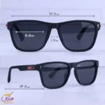 عینک آفتابی پرادا مردانه فریم مستطیل مشکی p 3312/1 - Image 2