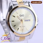 ساعت کیو اند کیو مردانه فلزی صفحه طلایی A05A-001PY - Image 2