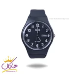 ساعت پسرانه کیو اند کیو بند رابر مشکی صفحه مشکی A212J004Y