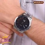 ساعت مردانه کیو اند کیو نقره ای صفحه مشکی A484J202Y - Image 2