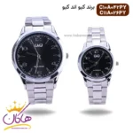 ساعت کیو اند کیو ست نقره ای صفحه مشکی C10A-042PY , C11A-026PY