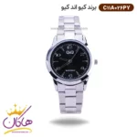 ساعت کیو اند کیو ست نقره ای صفحه مشکی C10A-042PY , C11A-026PY - Image 2