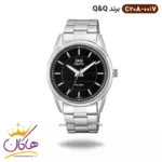 ساعت کیو اند کیو مردانه فلزی نقره ای صفحه مشکی C20A/001VY
