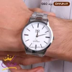 ساعت مچی کیو اند کیو مردانه نقره ای صفحه سفید C214J201Y - Image 2