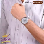 ساعت مردانه کیو اند کیو فلزی نقره ای صفحه سفید QZ60J204Y - Image 4