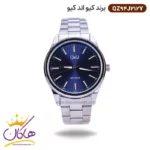 ساعت کیو اند کیو مردانه فلزی صفحه آبی QZ94J212Y