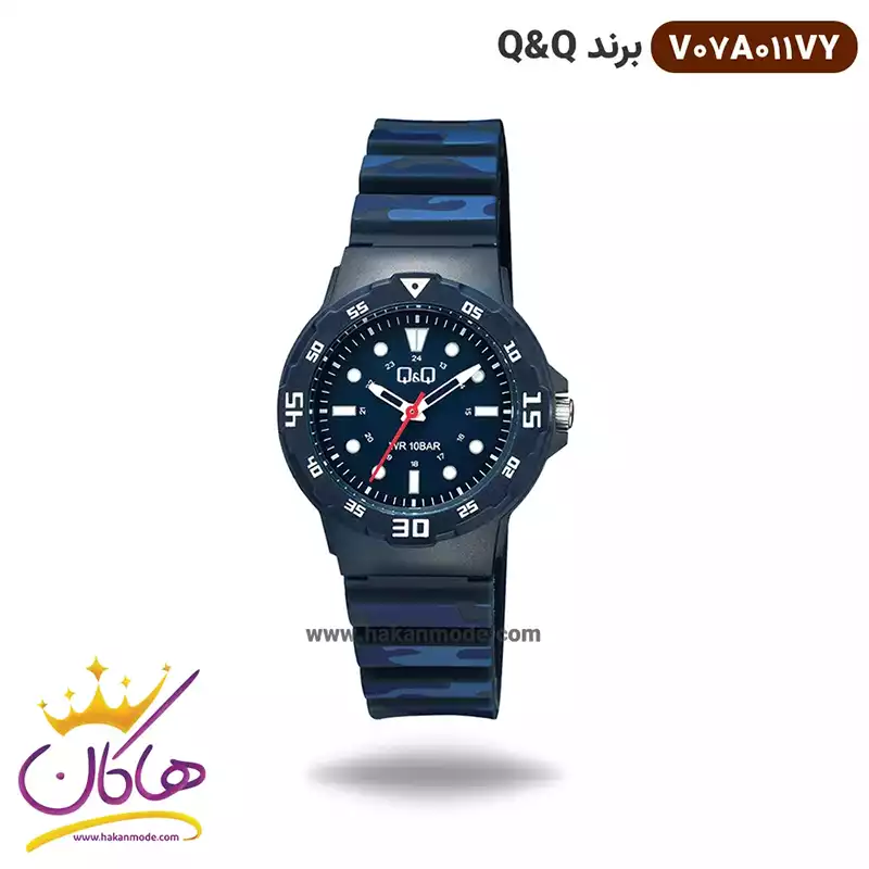 QQ-watch-code-V07A011VY1.webp ساعت کیو اند کیو مردانه بند رابر سورمه ای چریک V07A/011VY - Image 1