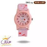 ساعت دخترانه کیو اند کیو صورتی طرح کاپ کیک V22A-001VY