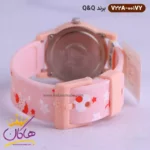 ساعت دخترانه کیو اند کیو صورتی طرح کاپ کیک V22A-001VY - Image 3