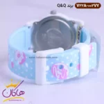 ساعت دخترانه کیو اند کیو آبی طرح دونات V22A-002VY - Image 3