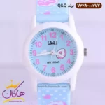 ساعت دخترانه کیو اند کیو آبی طرح دونات V22A-002VY - Image 2