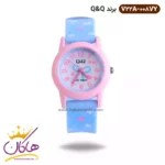 ساعت دخترانه کیو اند کیو آبی طرح پاپیون V22A-008VY