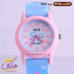 ساعت دخترانه کیو اند کیو آبی طرح پاپیون V22A-008VY - Image 2