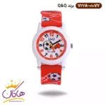ساعت پسرانه کیو اند کیو قرمز فوتبالی V22A/010VY