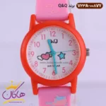 ساعت دخترانه کیو اند کیو صورتی ستاره دار V23A-008VY - Image 2